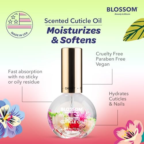 Blossom Cuticle Oil for Nails, Hydrating, Moisturizing, Cherry, 0.5 fl. oz - Image 6