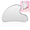 Stainless Steel Gua Sha Facial Tool – Metal Guasha for Face & Body, Jawline Sculpting, Double Chin Reducer, Puffiness Relief, Lymphatic Drainage Massager, Skincare Tool with Travel Pouch