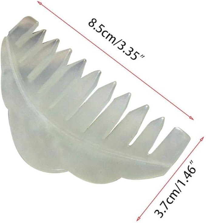 2pcs Jade Head Therapy Massage Comb, Hair Comb Scalp Massager, Jade Massager for Scalp Care