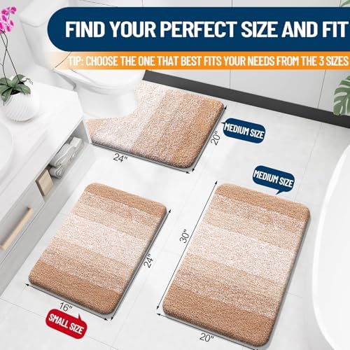 OLANLY Bathroom Runner Rug 45x27, Extra Soft Absorbent Microfiber Bath Rugs - Image 2