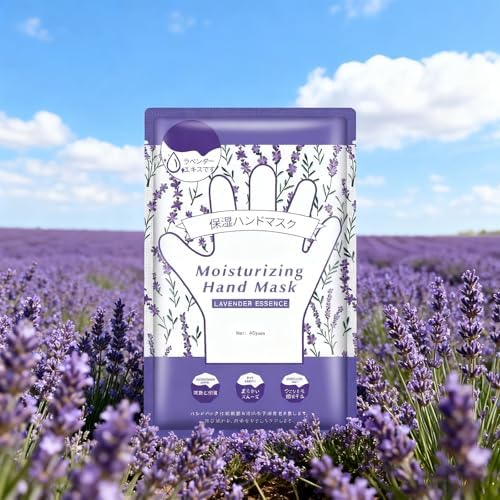 Mositurizing Hand Masks with Lavender, Hydrating Hand Glove for Dry Cracked Hands,Hand Mask Gloves for Soft and Smooth Touch Hands（3Pack） - Image 3