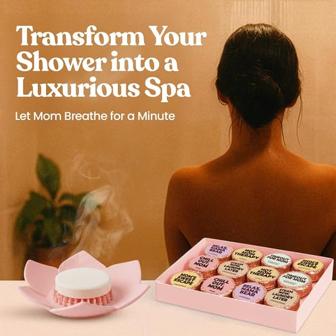 MESMOS 12 Assorted Shower Steamers Aromatherapy, Gifts for Moms Who Have Everything, Birthday Presents, Good Things & Unique Gifts for Mom from Daughter & Son, Relaxation Self Care Mom Gift Items