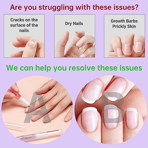 15 PCS Cuticle Oil for Nails, GRUNIL Cuticle Oil Pen for Nail Growth Treatment, Nail Strengthener for Thin Nails and Growth Nail Oil Home Nail Care Kit Pedicure Supplies Manicure Tools - Image 2