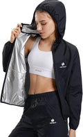 HOTSUIT Sauna Suit Women Machine Washable Sweat Sauna Jacket Pants Anti Rip Sweat Suits for Gym Workout