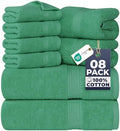 Utopia Towels 8 Piece Majestic Plush Luxury Towel Set, Cotton, Hunter Green by UTOPIATOWELS