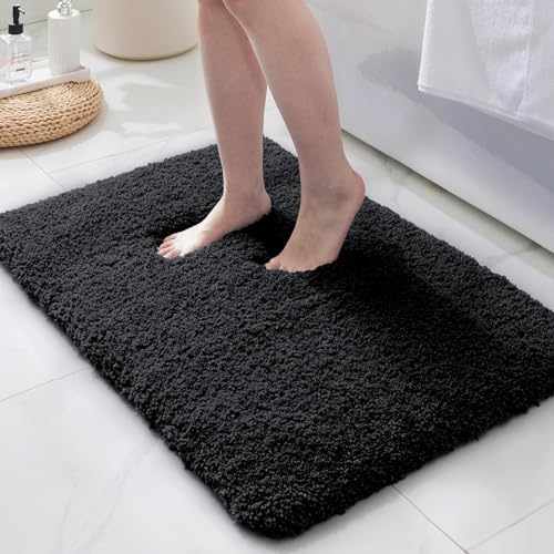 ILANGO Bathroom Rugs 24" × 17", Extra Soft Absorbent Microfiber Bath Rugs by ILANGO