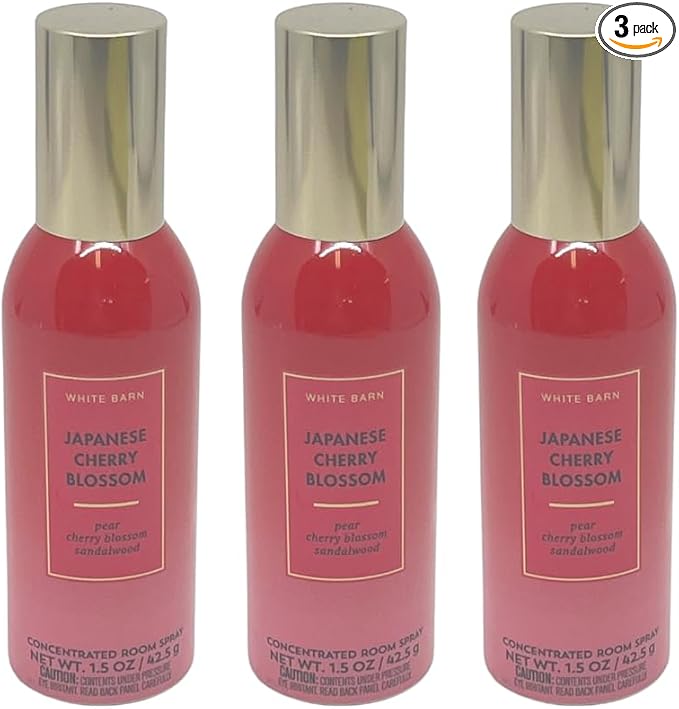 Bath & Body Works Japanese Cherry Blossom Concentrated Room Spray 1.5oz each - Pack of 3