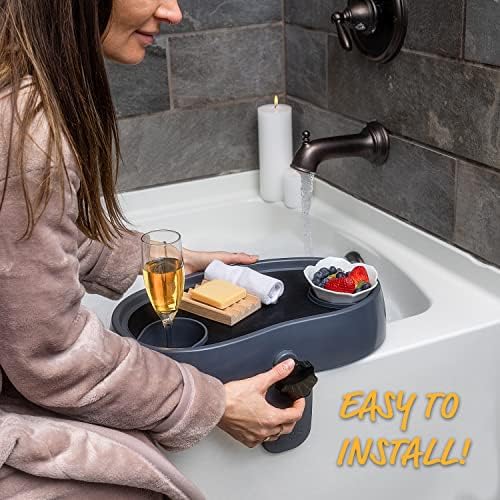 STAR SPLASH Adjustable Hot Tub Table Tray – Heavy-Duty, Nonslip Drink Caddy with Cup Holders - Clamps to Side of Aboveground Bathtub, Spa – Outdoor Patio Accessories and Supplies, 17x10x4 in. - Image 5