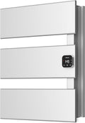 Electric Towel Warmer, Heated Towel Rack with Thermo Control and Timer, Fast Heating Towel Rail for Bathroom with Memroy Function, Work with Smart Plug, Right-Wiring, 3 Panel, Silver