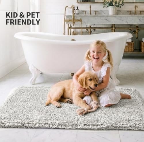 ILANGO Bathroom Rugs 30" × 20", Extra Soft Absorbent Microfiber Bath Rugs - Image 2