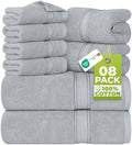 Utopia Towels 8 Piece Majestic Plush Luxury Towel Set, Cotton, Cool Grey by UTOPIATOWELS