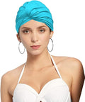 Pleated Fabric Swimming Cap Women Ladies Long Hair Swim Cap Ear Protecting Bathing Cap Elastic Polyester Turban Swim Hat Shower Cap for Beach Spa Non Waterproof, Twisted Beanie Cap Sleep Hat
