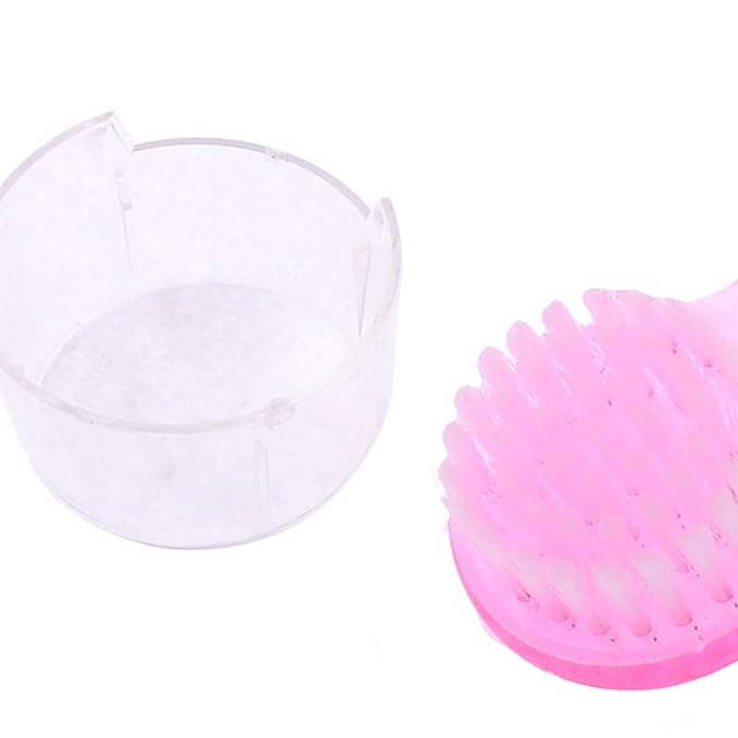 uxcell Plastic Grip Round Bristle Face Facial Cleaning Washing Brush Skin Care Massage