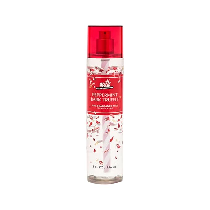 Bath and Body Works Peppermint Bark Truffle Fine Body Fragrance Mist 8 Fluid Ounce (Peppermint Bark Truffle)