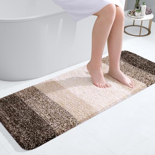 OLANLY Bathroom Runner Rug 47x17, Extra Soft Absorbent Microfiber Bath Rugs by OLANLY