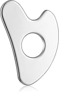 rosenice Gua Sha Facial Tool for Face Skincare Stainless Steel Gua Sha Board for Body Tensions Reduce Puffiness Festive Gifts Silver