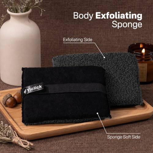 Exfoliating Body Scrubber (2 Pack), Body Scrubber Exfoliator, Exfoliating Sponge for Shower Bath, Shower Loofah Luffa Lufa with Handle for Men Women, Dead Skin Exfoliator for Body Scrub - Image 2