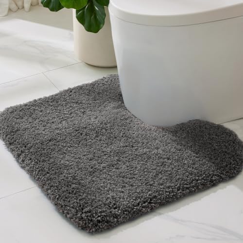 ILANGO Toilet Rugs U Shaped 22" × 24",Soft Absorbent Microfiber Bath Rugs by ILANGO