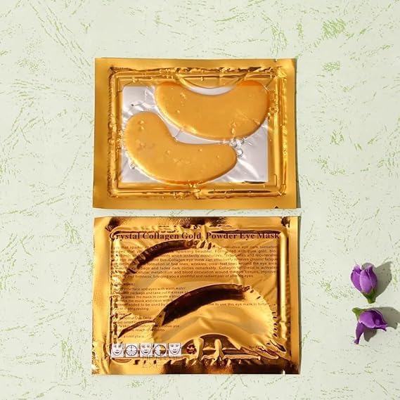 “24K Gold Eye Patches for Radiant, Youthful Eyes – Collagen & Hyaluronic Boost – Reduce Puffiness, Dark Circles & Wrinkles – 12 Pairs”