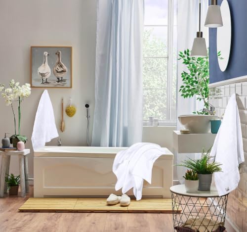 Utopia Towels 8 Piece Majestic Plush Luxury Towel Set, Cotton, White - Image 5