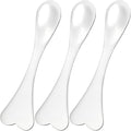 Pndeyo 3pcs Mini Stainless Steel Makeup Spatula, Reusable Cosmetic Cream Spatulas Spoon, Skincare Scoop Applicator Facial Massage Beauty Tools for Mixing and Sampling Face Eye Cream- Silver
