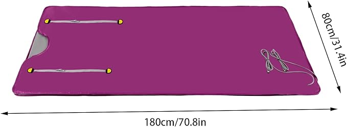 Sauna Blanket, 110V 650W Far Infrared Sauna Blanket Sauna Bag Body Shaper Blankets 35-80℃/ 95-176℉ Portable Saunas Bag Body Shaper Blankets for Beauty Salons, Spas (Purple+Zipper Style)