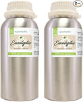 2 Bottles – GreenHealth Eucalyptus Essential Oil – 16 fl oz Each (32 fl oz Total) – 100% Pure & Uncut – Bulk Aromatherapy Oil in Aluminum Bottles – for Diffuser, Cleaning, DIY, Home Fragrance