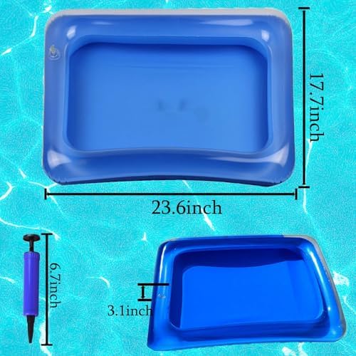 Inflatable Pool Foot Bath Basin, Portable Foot Bath Basin, Foot Soaking Bath Basin for Pool Entry Ladder, Swimming Pool Clean Feet Pedicure Supplies (Square) - Image 2