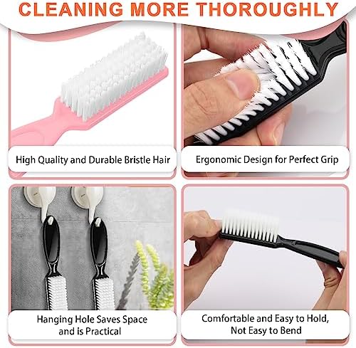 8 PCS Nail Brush for Cleaning Fingernails, Handle Grip Nail Scrubber Brush, Cleaner Brushes Manicure Tools Scrub Brushes Kit, Toenail Brush To Clean Under Nails Pedicure Foot Small Brush Women Men - Image 4
