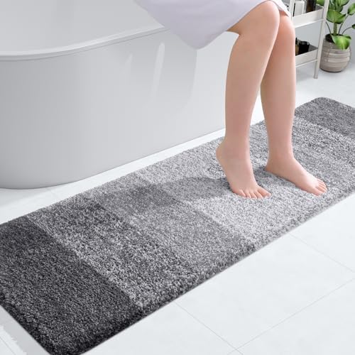OLANLY Bathroom Runner Rug 59x17, Extra Soft Absorbent Microfiber Bath Rugs by OLANLY