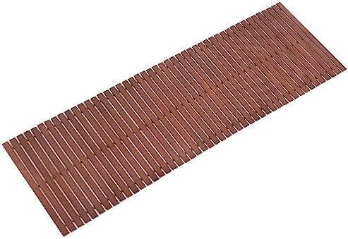 Bath Mat Bathroom Runner Long Large Rugs Floor Wood Shower Bathtub Waterproof Non Slip Accessories 16x34 Inch Easy to Clean, Natural, 1 pc by Fovlaurs