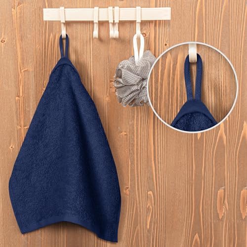 Utopia Towels 60 Pack Washcloths, 12x12 in, 100% Cotton, Navy - Image 2