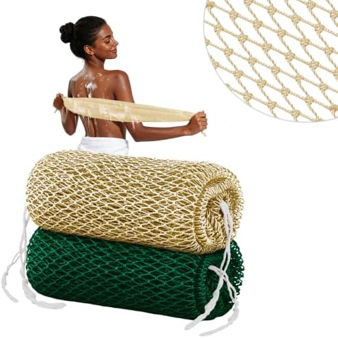 Cleangor 2Pcs African Net Sponge Authentic with Knots - Exfoliating Body by Cleangor