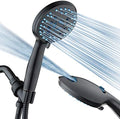 Hotel Spa AquaCare High Pressure 8-mode Handheld Shower Head, Anti-clog Nozzles - Built-in Power Wash to Clean Tub, Tile & Pets, Extra Long 6 ft. Stainless Steel Hose, Wall & Overhead Brackets by HotelSpa
