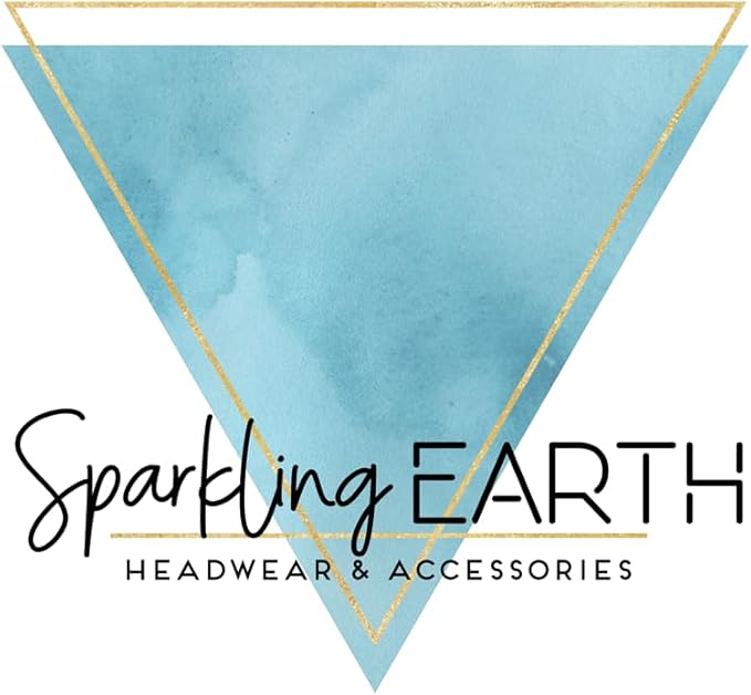 Sparkling EARTH Banded Bouffant Surgical Scrub Ponytail Working Caps and Built-in Sweatband - 100% Cotton - Made in The USA