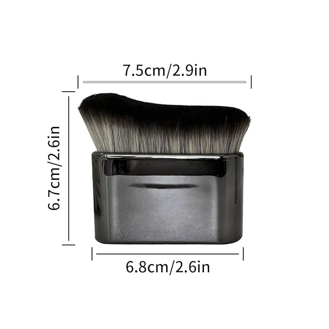 2PCS Body Tanning Brush Siren Makeup Brush ，Large Kabuki Foundation Body Makeup Brush for Fake Tan Face,Body & Leg Makeup(Rose gold, Bright black)
