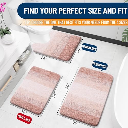 OLANLY Bathroom Runner Rug 45x27, Extra Soft Absorbent Microfiber Bath Rugs - Image 2