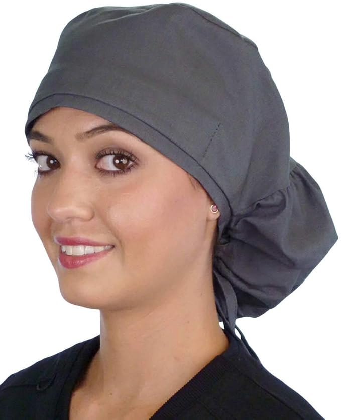 Sparkling EARTH Big Hair Ponytail Classic Surgical Style Scrub Working Cap - Made in The USA!!!