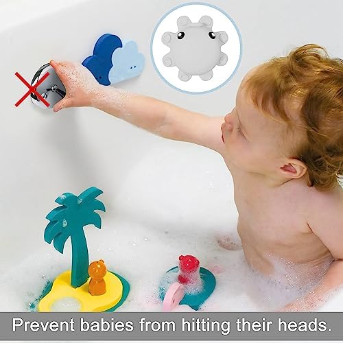 Abalter Bathtub Overflow Drain Cover Tub - Silicone Bathroom Cover, Bath Spa Accessories, Adds Inches of Water for Deeper&Warmer Bath，Grey Gray (ABCVXZY-Grey) - Image 6