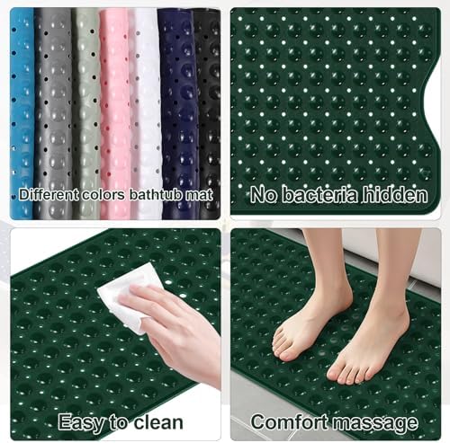 XLHOMO 26PC Bathroom Accessories Set - Gorgeous Green Bathroom Set, Bathroom Accessory Set, Shower Curtain Set with Bathtub Mats for Shower Tub, Trash Can & Soap Dispenser - Image 6