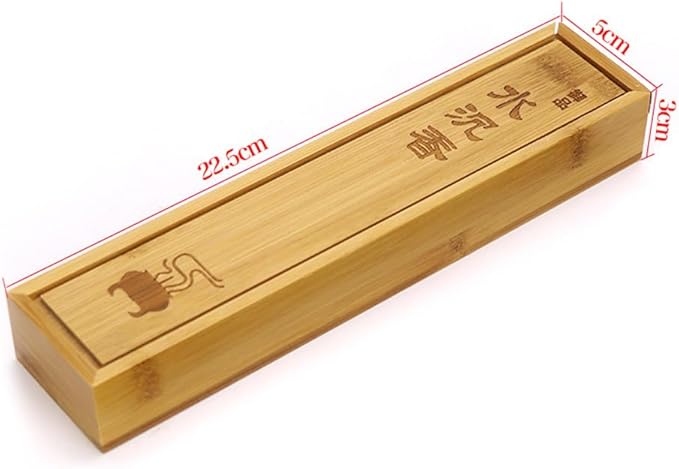 HEALLILY Bamboo Incense Stick Holder and Storage Box with Ash Catcher Portable Incense Storage for Yoga Spa Home Fragrance 8.85 X 1.96 X 1.18 Inches