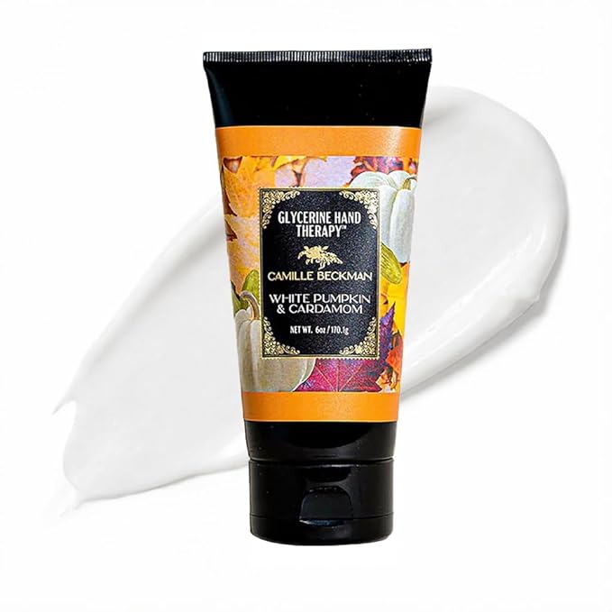 Camille Beckman Glycerine Hand Therapy Cream, White Pumpkin & Cardamom, 6 Ounce