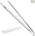 Stainless Steel Blackhead Remover, Pimple Extractor, Pimple Popper, Comedone Extractor, Surgical Grade Acne Treatment Tool, 3rd Generation Blemish Removal Kit for Face, Nose, T-Zone, 2Pcs