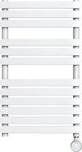 Towel Warmer, Large Size Heated Towel Rack with Built-in Timer and Temperature Control, Detachable Controller, Hardwired/Plug-in, White