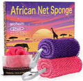 ARCH&M African Net Sponge Authentic with Knots, 2 Pack 53" Extra-Long by ARCHM