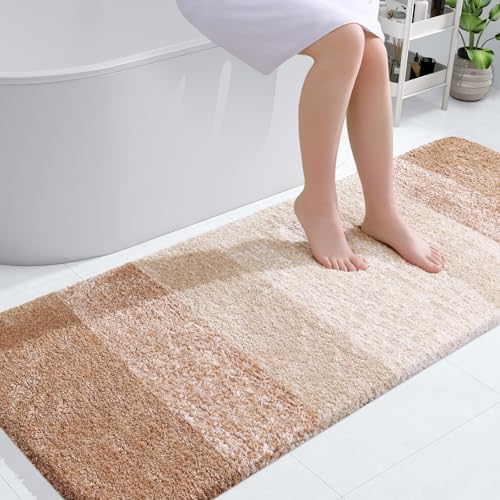OLANLY Bathroom Runner Rug 59x24, Extra Soft Absorbent Microfiber Bath Rugs by OLANLY
