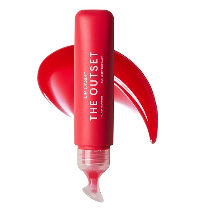 The Outset Lip Oasis Hydrating Lip Balm, Glossy Moisturizing Lip Treatment for Dry, Sensitive Lips, Clean, Vegan & Gluten-Free, Sheer Tint Sun Kiss, 0.3 oz