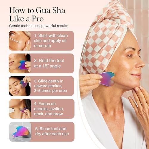 Kitsch Stainless Steel Guasha Tool for Face, Iridescent - Image 7