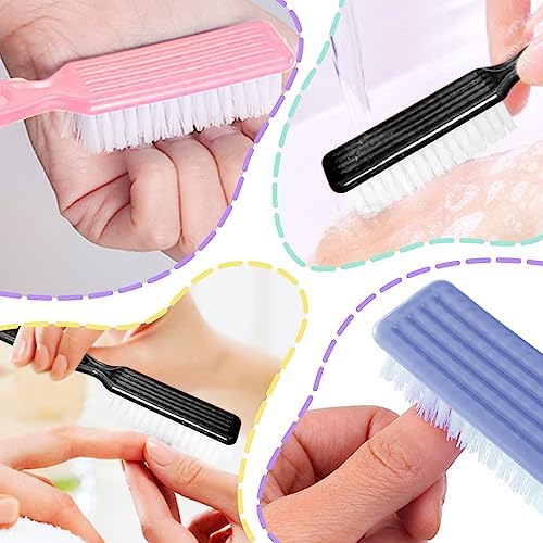 8 PCS Nail Brush for Cleaning Fingernails, Handle Grip Nail Scrubber Brush, Cleaner Brushes Manicure Tools Scrub Brushes Kit, Toenail Brush To Clean Under Nails Pedicure Foot Small Brush Women Men - Image 5