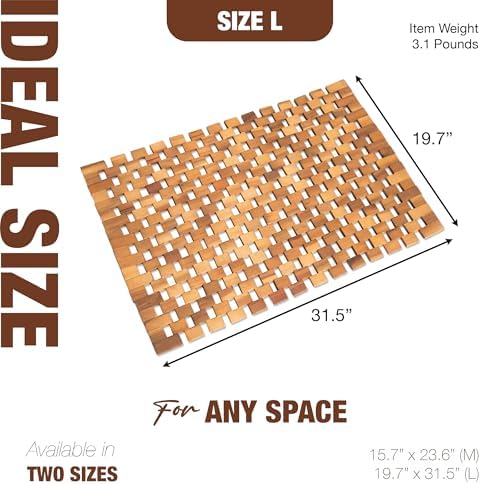 Acacia Wood Bath, Tub & Outdoor Mats for Bathroom, Shower and Bathtub Use - Image 5